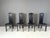 Vintage Black Leather Dining Chairs, 1980s, Set of 4 For Sale - Image 10 of 10