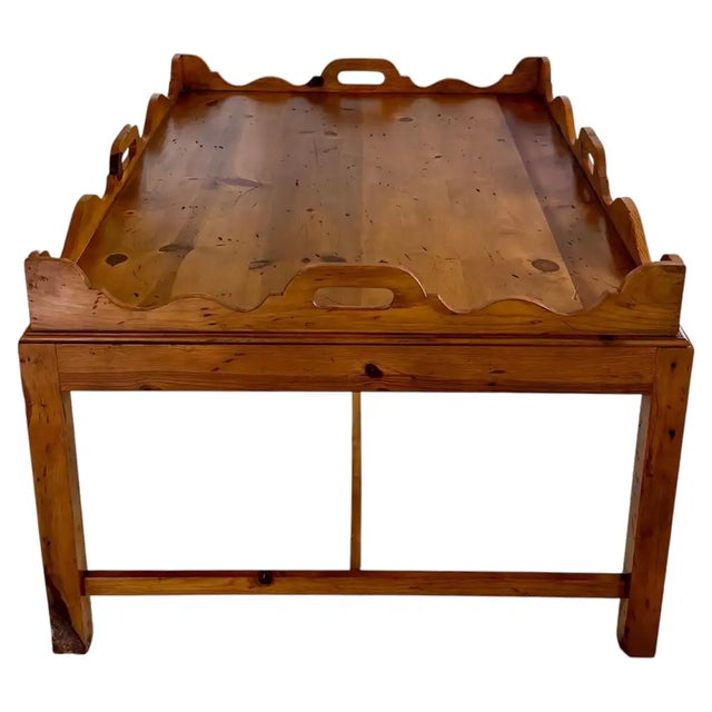 Ralph Lauren Home Tray Top Coffee Table Western Santa Fe Ranch Rustic Wood Large For Sale - Image 10 of 18