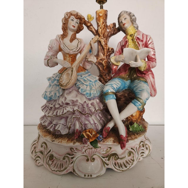 Large Floor Lamp from Capodimonte, 1930s For Sale - Image 13 of 18