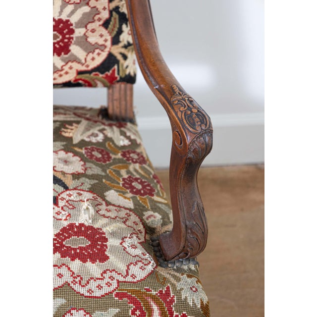 Black 19th Century French Arm Chair For Sale - Image 8 of 11