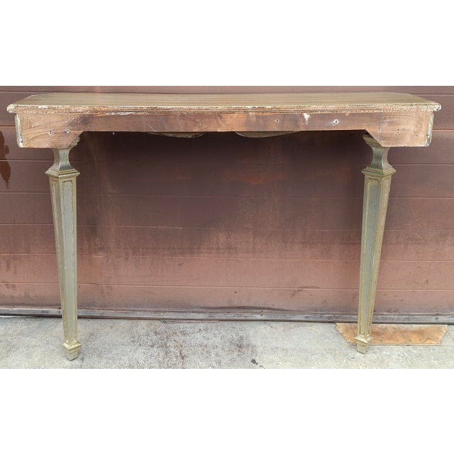20th Century Italian Silvered and Mirrored Wall Console Table For Sale - Image 10 of 11