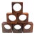 Mid 20th Century Teak Wood Napkin Rings, Set of 6 For Sale