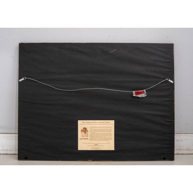 "Oyster Dredging Aboard the Shipjack Lady Katie" Sailboats Painting Print Signed John M Barber Numbered For Sale - Image 9 of 10