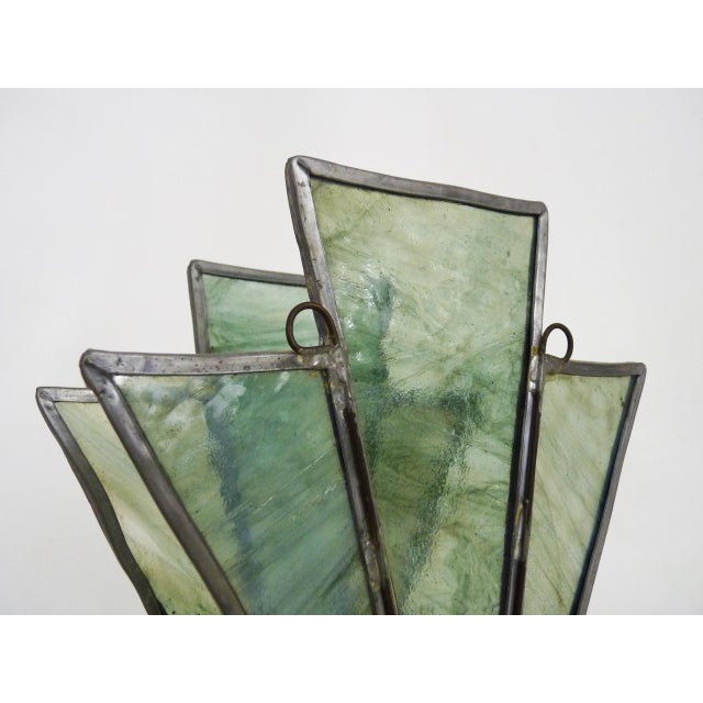 1930s Art Deco Stained Glass Wall Sconce, 1930s For Sale - Image 5 of 11