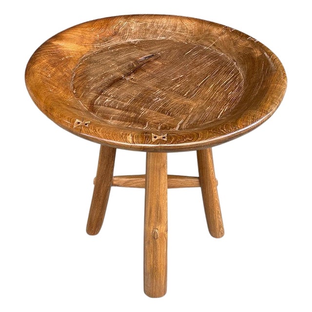 Andrianna Shamaris Midcentury Couture Antique Side Table For Sale