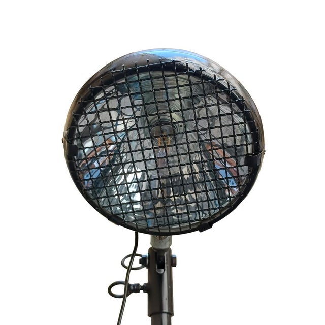 Industrial Black Metal Floor Lamp, Italy, 1980s For Sale - Image 4 of 8