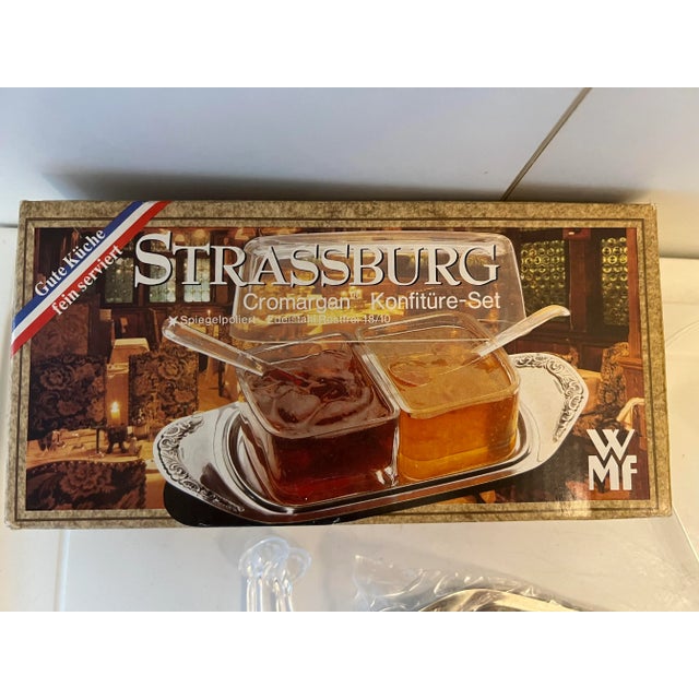 1960s 1960s Condiment or Jam Serving Set by Strassburg- 3 Pieces For Sale - Image 5 of 8