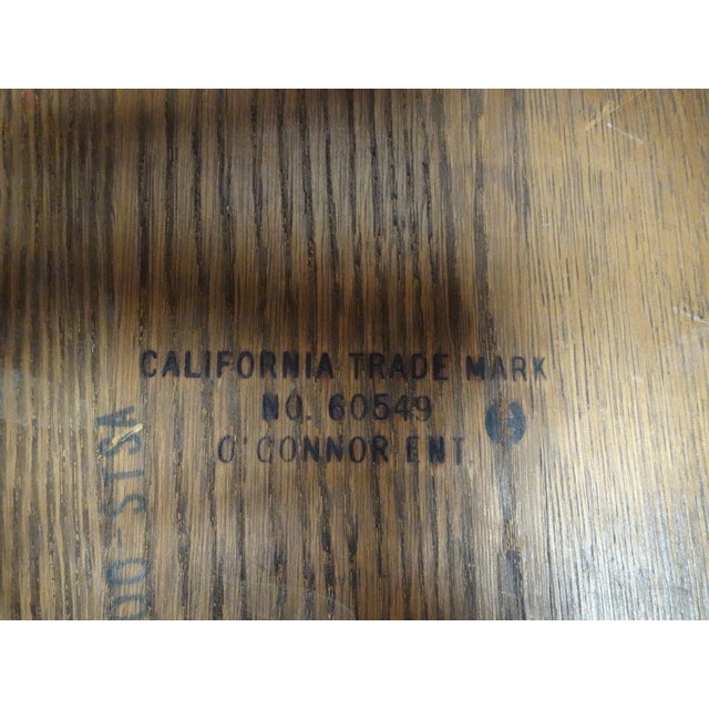 Set of Six Vintage Oak Pressed Back Dining Room Chairs ~ French Country #21 For Sale - Image 16 of 16