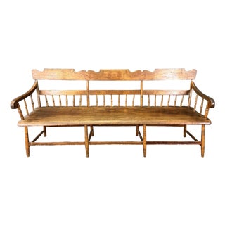 19th Century Solid Maple Bench For Sale