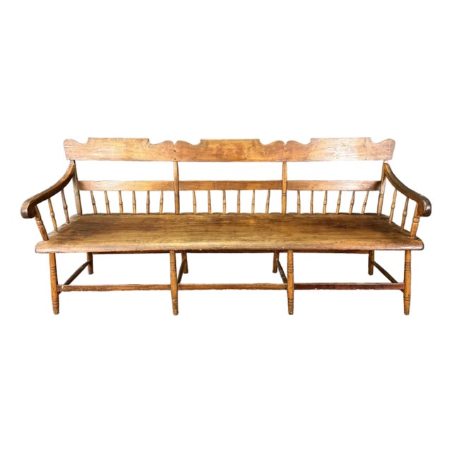 19th Century Solid Maple Bench For Sale