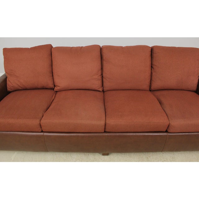 Stickley Leather Sofa W. Upholstered Cushions Chairish