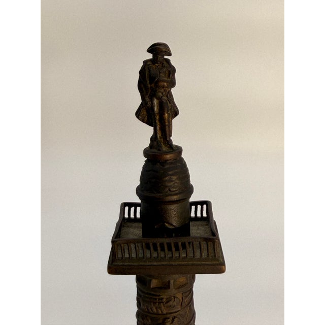 19th-Century Grand Tour Bronze Vendôme Column A finely cast 19th-century Grand Tour bronze model of the Vendôme Column in...