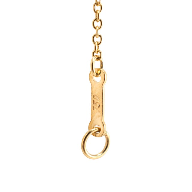Tiffany & Co. Elsa Peretti 18k Yellow Gold 16mm Open Heart Pendant Necklace For Sale In Houston - Image 6 of 10