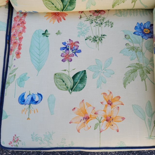Vintage Botanical Print Loveseat in Waverly “Second Spring” Upholstery, Century Furniture For Sale - Image 14 of 15