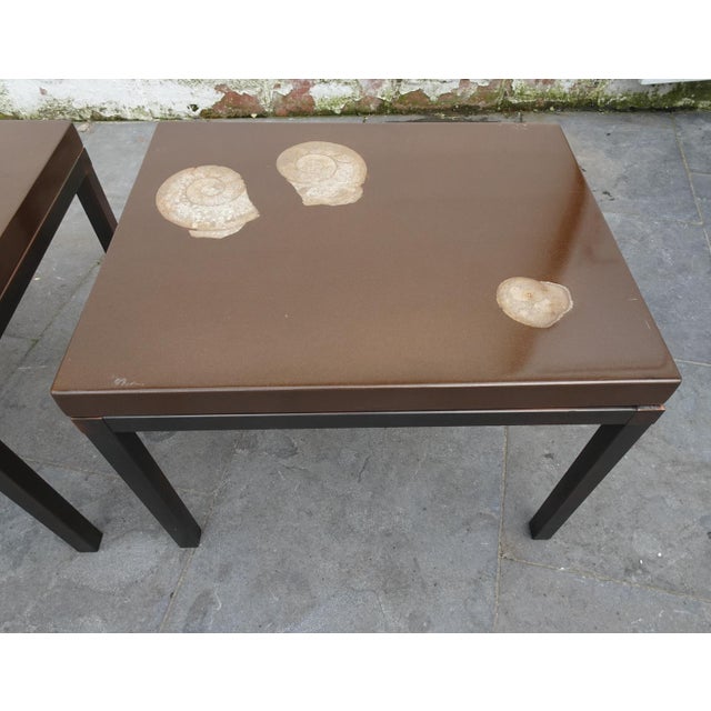 Mid-Century Modern Belgian Side Tables attributed to Ado Chale, 1970s, Set of 2 For Sale - Image 3 of 18