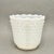 Mid-Century Modern Vintage White Milk Glass “Dot and Dash” Hobnail Planter With Scalloped Rim For Sale - Image 3 of 9