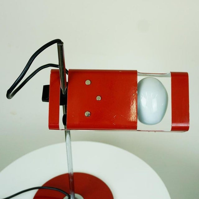 1960s Red Spider Table Lamp attributed to Joe Colombo for O-Luce, Italy, 1960s For Sale - Image 5 of 16