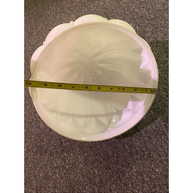Antique Art Deco Style Artichoke Pattern Frosted Glass Shade For Sale In Pittsburgh - Image 6 of 7