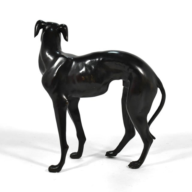 Bronze Whippet or Greyhound Dog Sculpture For Sale In Chicago - Image 6 of 12