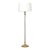 Art Deco Fluted Glass & Brass Floor Lamp For Sale