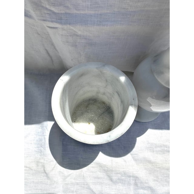 Marble Vase & Matching Utensil Holder For Sale In Palm Springs - Image 6 of 6