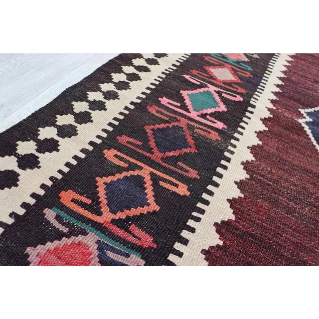 Textile Vintage Handwoven Sofreh Kilim, 1920s For Sale - Image 7 of 11