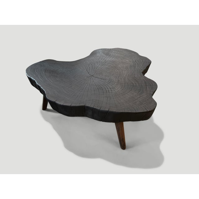 Contemporary Andrianna Shamaris Amorphous Charred Coffee Table For Sale - Image 3 of 5