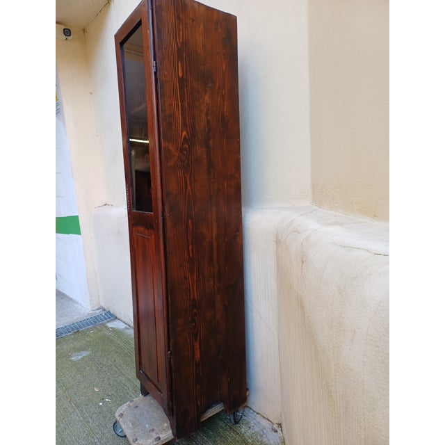 Small Tuscan Chestnut Display Cabinet, Early 1900s For Sale - Image 13 of 18
