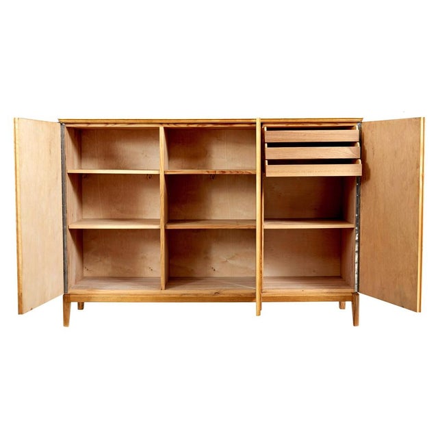 Mid 20th century swedish elm sideboard circa 1940. Fine quality scandinavian elm sideboard in the art deco taste....