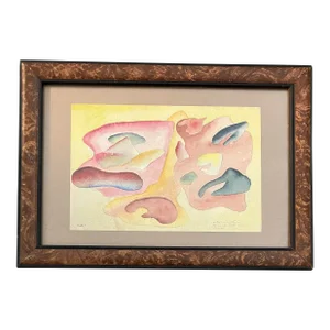 1940’s Original Modernist Abstract Watercolor Painting