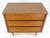 Compact 3 Drawer Walnut Concave Drawer Front Mid Century Bachelor Chest Dresser For Sale - Image 9 of 16