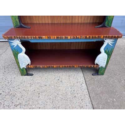 Bill and Phyllis Duffy Folk Art Shelf, Hand-Carved Wood, 2005 For Sale - Image 9 of 12