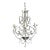 French (4) Light Rock Crystal Beaded Chandelier C. 1930's For Sale