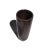 Black / dark gray enameled ceramic vase Interesting “fabric” texture and very simple shape Dimensions : 8”H x 2.75”diameter