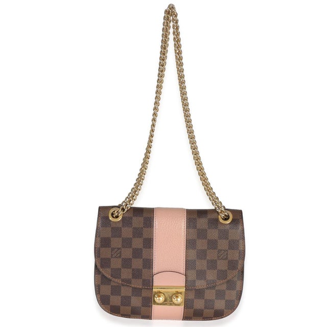 Brown Magnolia Damier Ebene Cuir Taurillon Wight Chain Bag For Sale - Image 8 of 9