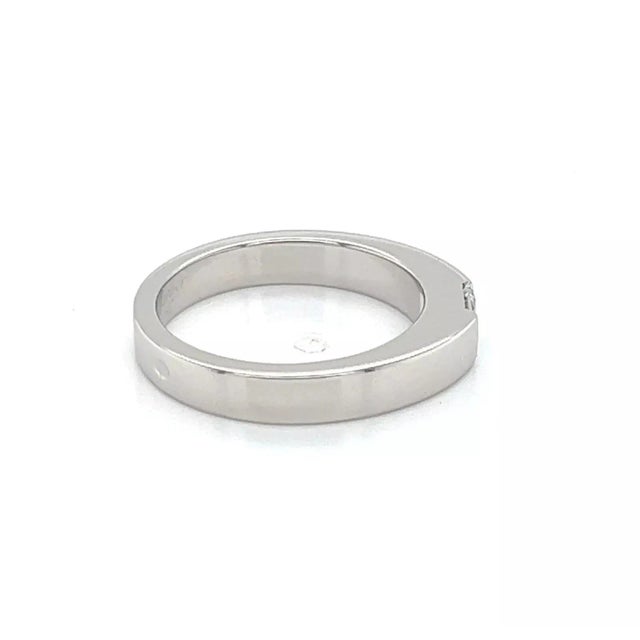 Cartier Cartier Tank 0.25ct Diamond 18k White Gold Band Ring, Size 4.75 For Sale - Image 4 of 7