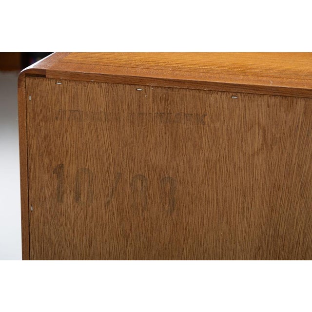 Brown Danish Teak Cabinet with Glass Doors, 1960s For Sale - Image 8 of 9