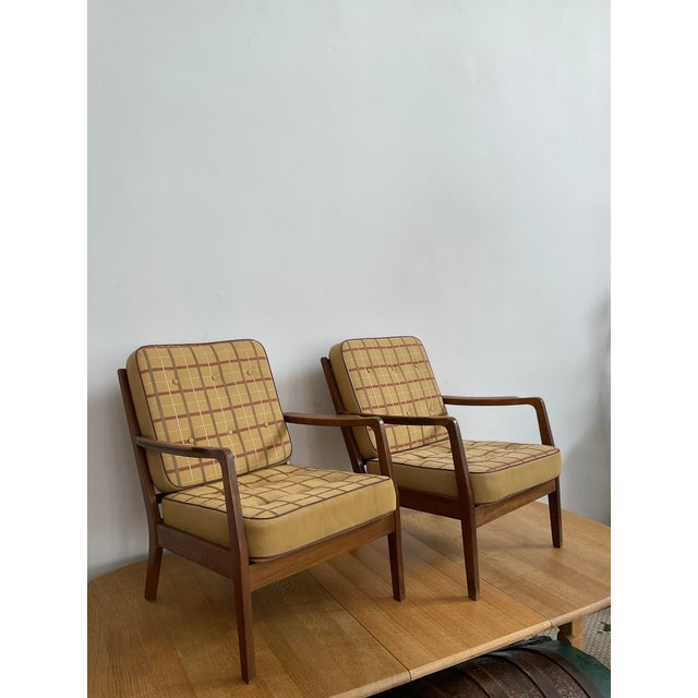 Mid-Century Modern Pair of Mid-Century Modern Ole Wanscher Danish Armchairs For Sale - Image 3 of 18