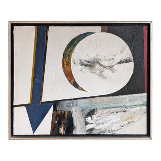 1960s American Modernist Abstract Expressionist "Hard Edged" Oil on Canvas Painting by Budd Hopkins For Sale