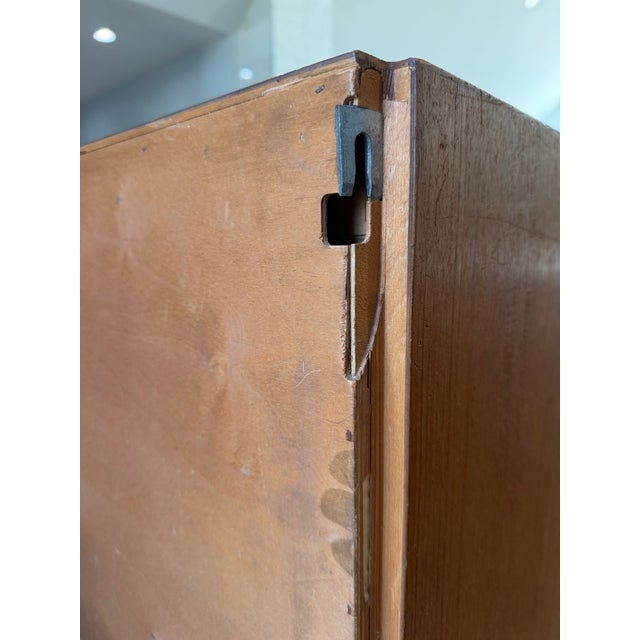 1970s Danish Modern Teak Modular Wall Unit Cabinet With Tambour Doors & Flat File Drawers For Sale - Image 11 of 18
