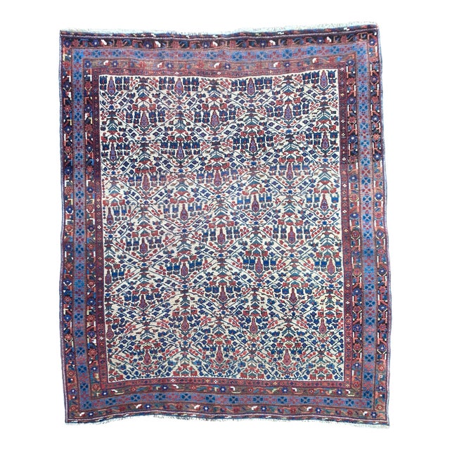 Antique Afshar Rug, 1890s For Sale