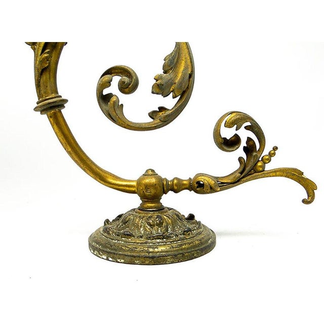 Goldenrod Antique Empire Wall Lamp, 1890s For Sale - Image 8 of 9