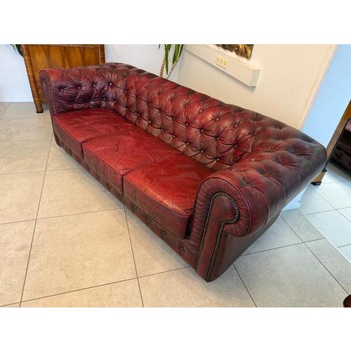 Chesterfield Leather Sofa and Chairs, Set of 3 For Sale - Image 12 of 18