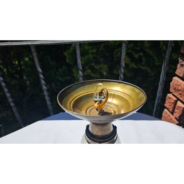 Vintage Brass Ceiling Lamp, 1920s For Sale - Image 4 of 7