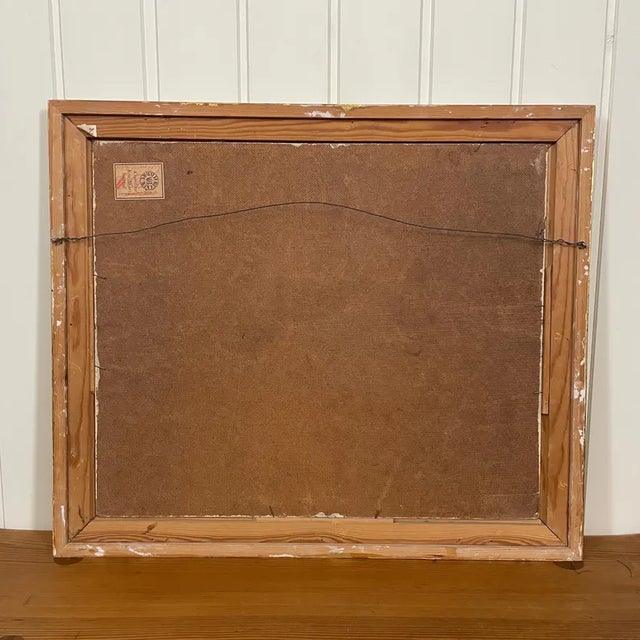 1946 Mid-Century Swedish Modernist Oil Painting by Erik Byström For Sale - Image 14 of 15