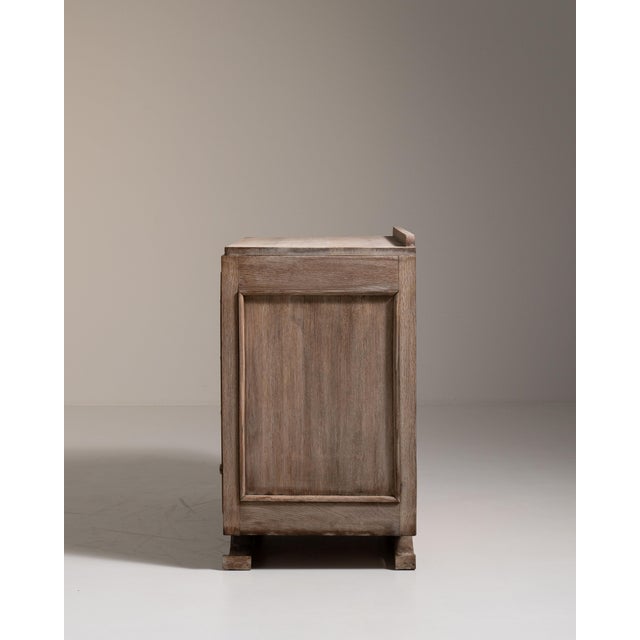 1930s French Beige Art Deco Oak Chest of Drawers For Sale - Image 13 of 15