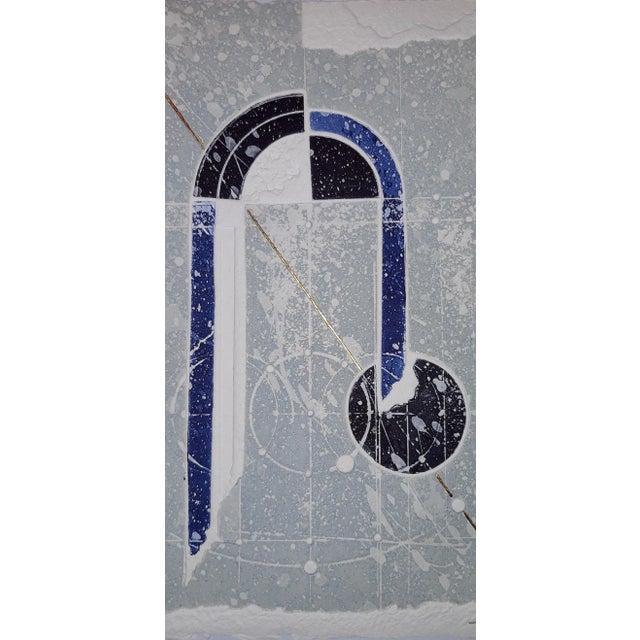 Artwork sold in perfect condition Etching on paper Colombe Duchêne from the Moulin De Larroque paper mill. Hand signed and...