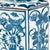 Japanese Vintage Blue and White Chinoiserie Hexagon Teapot With Bronze Handle For Sale - Image 3 of 15