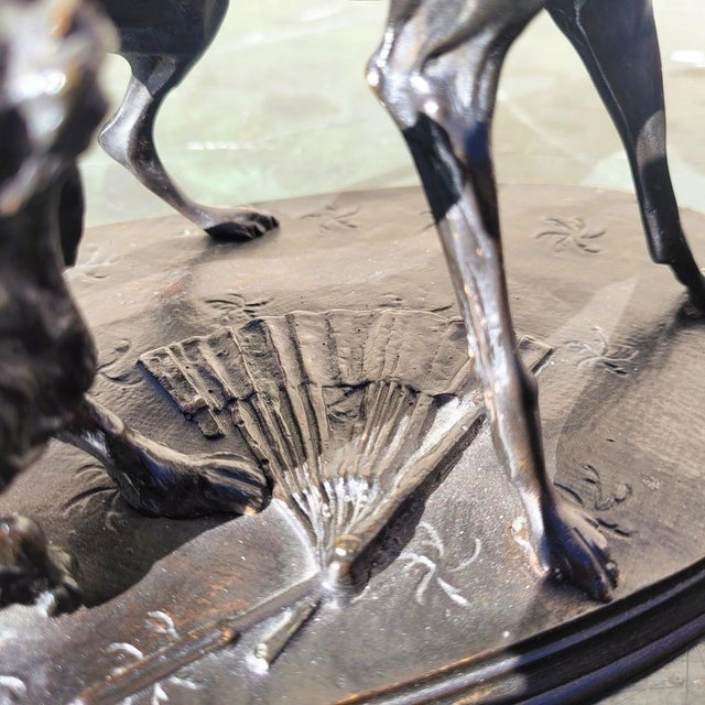 Tan P J Mêne, Greyhound and King Charles Spaniel, Bronze, 19th Century For Sale - Image 8 of 14