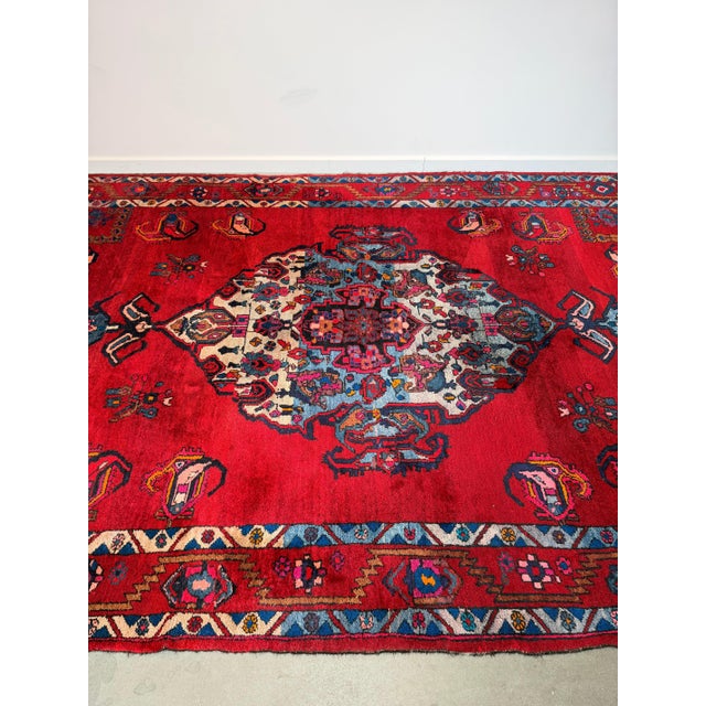 Vintage Hand-Knotted Bakhtiar Rug For Sale - Image 3 of 7